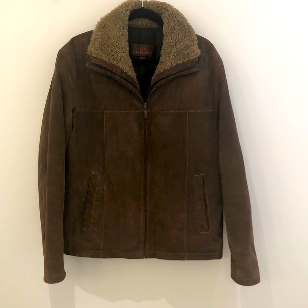 Danier Brown Jacket with Shearling Collar
